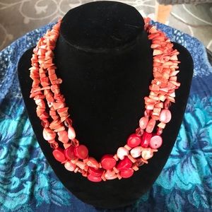 Fabulous Vintage Carlisle Coral Choker. 16”